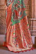 Pastel Green Digital Print Saree