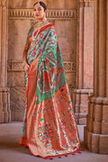 Pastel Green Digital Print Saree