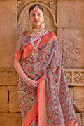 Tan Beige Digital Print Saree