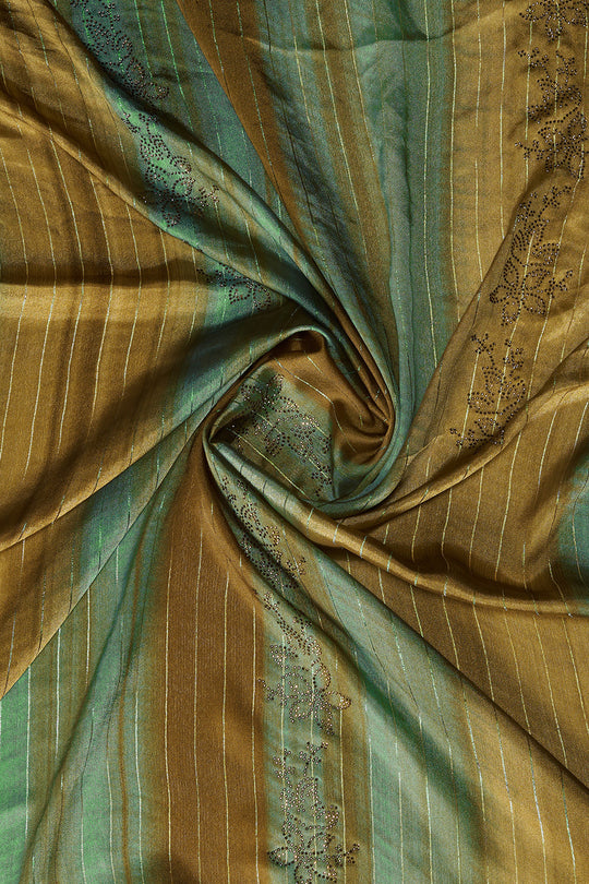 Multi Green Chiffon Saree