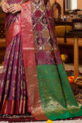 Dark Brown Organza Saree