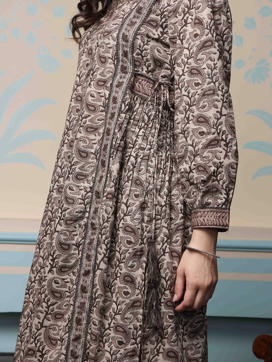 Kalamkari Printed Kurta with Trouser & Dupatta