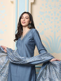 Women Ethnic Motifs Embroidered Regular Kurta with Trousers & With Dupatta
