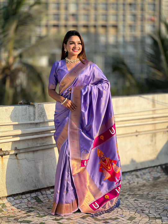 Levenger Banarasi Silk Blend Saree With Blouse Piece