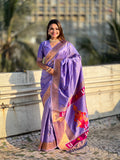 Levenger Banarasi Silk Blend Saree With Blouse Piece