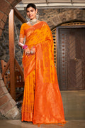 Mustard Silk Saree With Blouse Piece