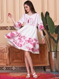 Floral Self Design Floral Printed Fit & Flare Dress