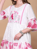 Floral Self Design Floral Printed Fit & Flare Dress