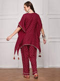 Bandhani Printed Kaftan Top With Trouser