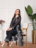 Floral Printed Round Neck Straight Kurta with Palazzos & Jacket