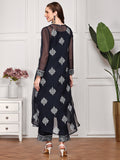 Floral Printed Round Neck Straight Kurta with Palazzos & Jacket