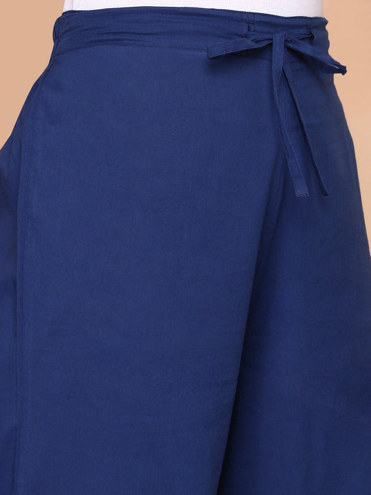 V-Neck Floral Printed Regular Pure Cotton A-Line Kurta with Palazzos