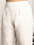 Floral Threadwork Embellished Cotton Kurta with Pants and Dupatta