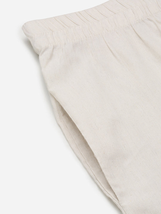 Round Neck Straight Kurta with Trousers & Dupatta