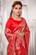 Scarlet Red Kanjivaram Saree