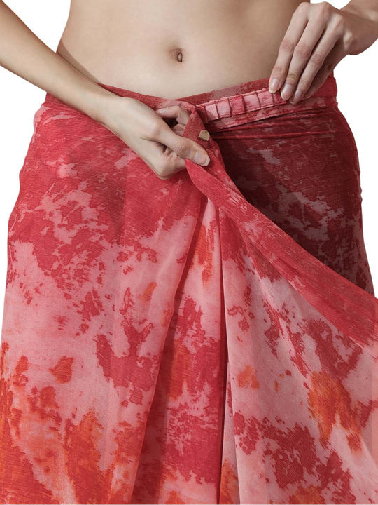 Gajri Marble Chiffon Printed Ready to Wear Saree