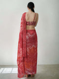 Gajri Marble Chiffon Printed Ready to Wear Saree