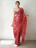 Gajri Marble Chiffon Printed Ready to Wear Saree