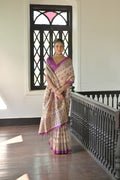 Wine Soft Tussar Silk Printed Designer Saree with Blouse