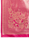 Pink Soft Kanjivaram Silk Zari Woven Designer Saree with Blouse