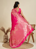 Pink Soft Kanjivaram Silk Zari Woven Designer Saree with Blouse