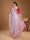 Purple Jimmy Choo Sequins Coding Embroidered Designer Saree with Blouse
