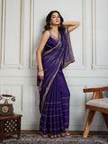 Purple Jimmy Choo Sequins Designer Saree with Blouse