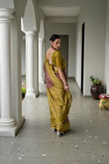 Maroon Soft Tussar Silk Ikkat Printed Saree with Blouse