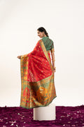 Red Banarasi Pashmina Soft Silk Zari Woven Saree with Blouse