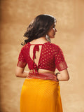 Georgette Banarasi Silk Saree With Blouse Piece