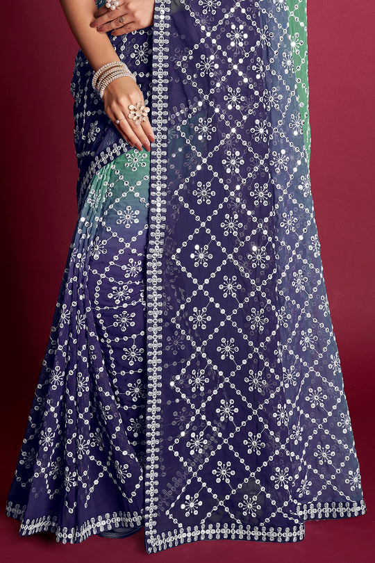 Light Green Georgette Saree