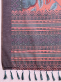Light Pink Linen Blend Saree With Blouse Piece