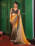 Ombre Embellished Sequinned Pure Chiffon Saree
