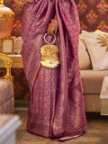 Pastel Wine Kanjivaram Saree