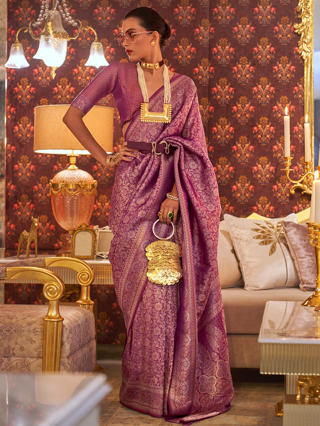 Pastel colour wedding clearance saree