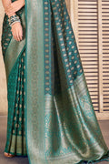 Emerald Green Banarasi Silk Saree