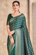 Emerald Green Banarasi Silk Saree