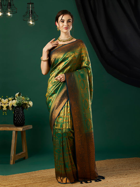 Kanjeevaram Silk Saree With Blouse Piece