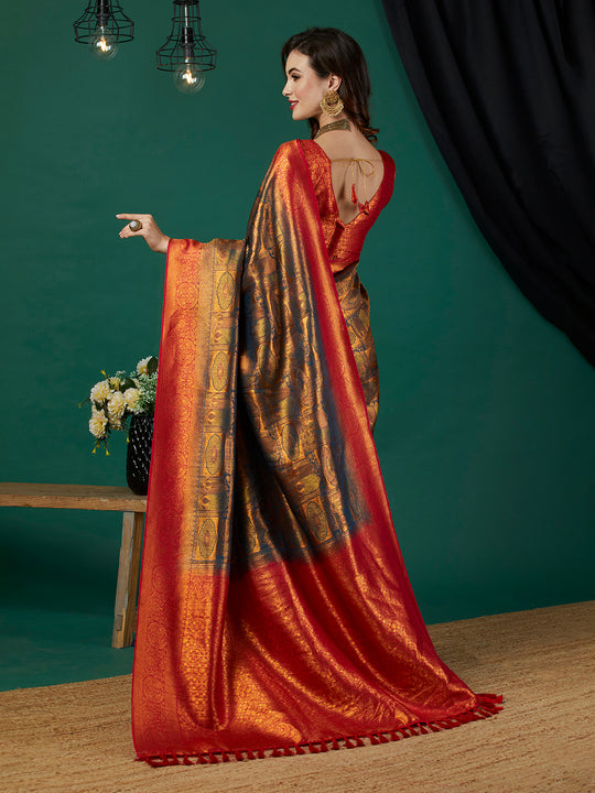 Kanjeevaram Silk Saree With Blouse Piece