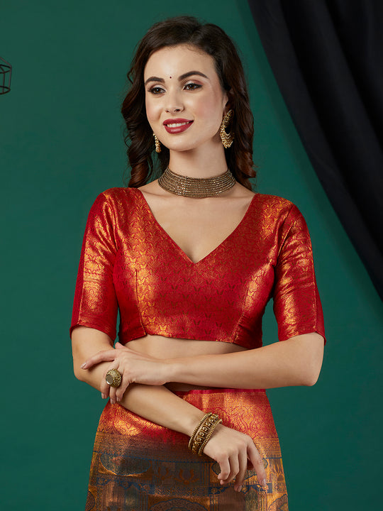 Kanjeevaram Silk Saree With Blouse Piece