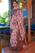 Pastel Lavender Organza Saree