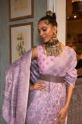 Dusky Pink Kashmiri Cotton Saree