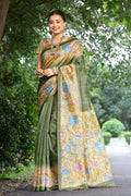 Cotton Silk Saree Featuring Beautiful Printed