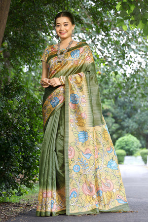Cotton Silk Saree Featuring Beautiful Printed
