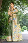 Cotton Silk Saree Featuring Beautiful Printed