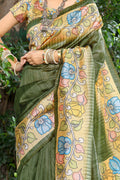 Cotton Silk Saree Featuring Beautiful Printed