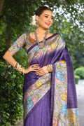 Cotton Silk Saree Featuring Beautiful Printed