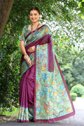Cotton Silk Saree Featuring Beautiful Printed