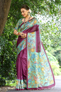 Cotton Silk Saree Featuring Beautiful Printed
