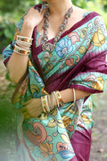 Cotton Silk Saree Featuring Beautiful Printed